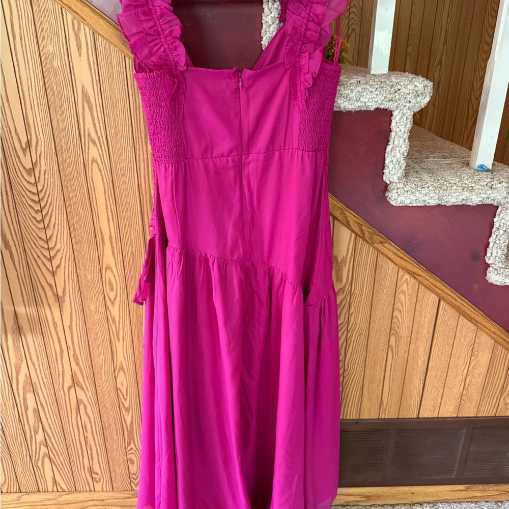 Abercrombie & Fitch Pink Sleeveless Sundress for Wedding Guest